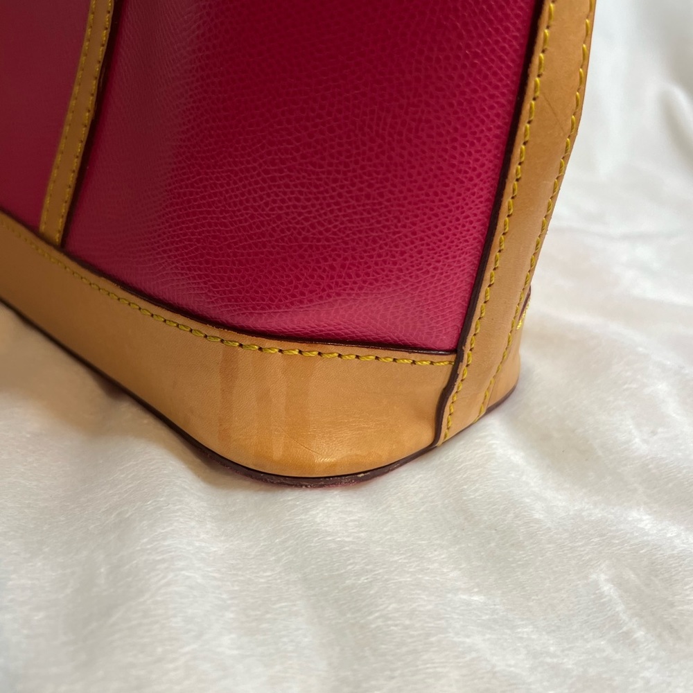 Dooney & Bourke Fuchsia Cynthia Leather Tote - Picture 4 of 17